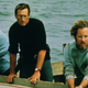 Robert Shaw, Roy Scheider, and Richard Dreyfuss on a boat in Jaws